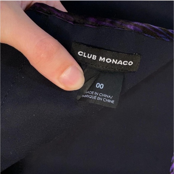 Club Monaco Navy Blue Drop Waist Mini Skirt size 00 - Picture 6 of 8